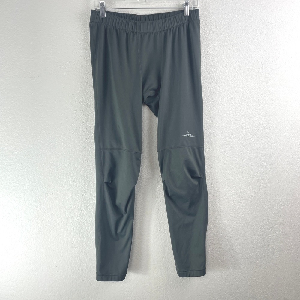 Paradox Mens Charcoal Gray Performance Base Layer Athletic Leggings Size S